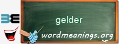 WordMeaning blackboard for gelder